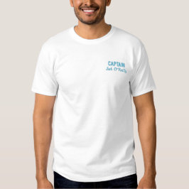 Personalisierter Kapitän des Fischereifahrzeugs Bl Besticktes T-Shirt