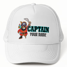 Personalisierter Kapitän Pirate Boat Hat