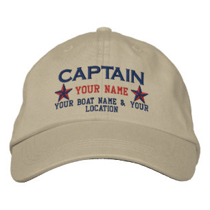 Personalisierter Kapitän Stars Ball Cap Embroider Bestickte Kappe