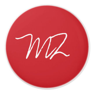 Personalisierter Kardinal Rot Keramikknauf