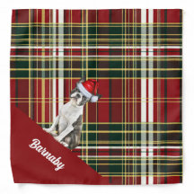 Personalisierter Karierter Boston Terrier Dog Weih
