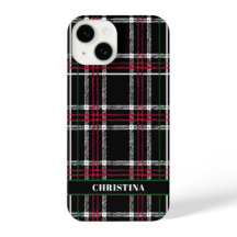 Personalisierter Karierter Telefonkasten