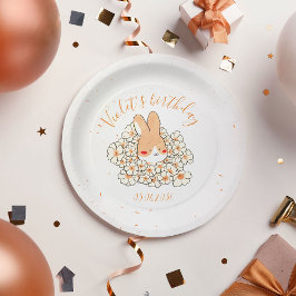 Personalisierter Kartonteller Geburtstag Hase Pappteller