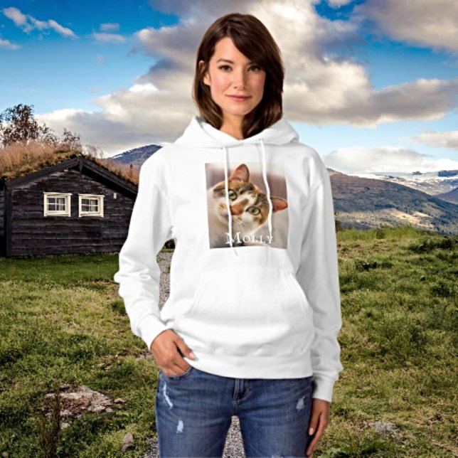 Personalisierter Katzen Name und Foto Hoodie (Von Creator hochgeladen)