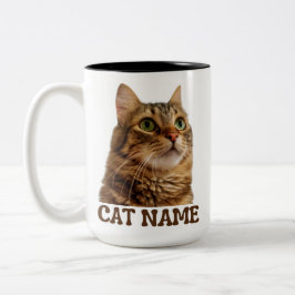 Personalisierter Katzenbecher mit Foto | Benutzerd Zweifarbige Tasse
