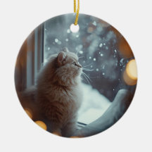 Personalisierter Katzenfoto-Weihnachtsschmuck