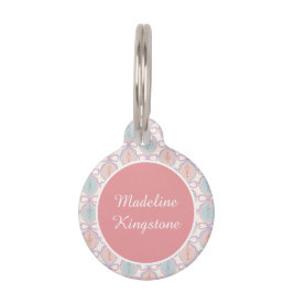 Personalisierter Katzennamenschilder Rosa Blau Pas Haustiermarke