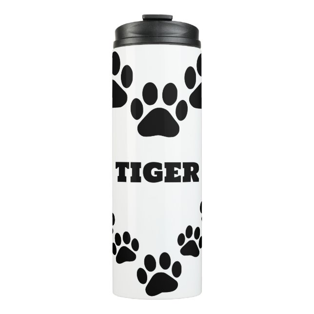 Personalisierter Katzenpflaster Druckherz Thermal  Thermosbecher (Vorderseite)