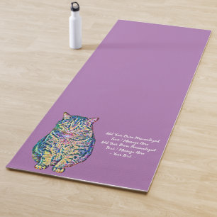 Personalisierter Katzentext Yogamatte