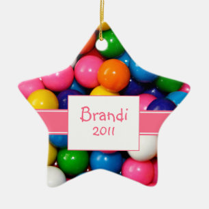 Personalisierter Kaugummi-Schmuck Keramik Ornament