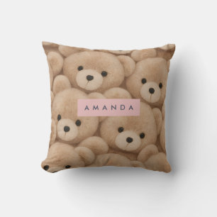 Personalisierter Kawaii Plüsch-Teddybär Kissen