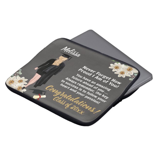 Personalisierter Keepake-Abschluss Laptopschutzhülle (Vorne Oben)