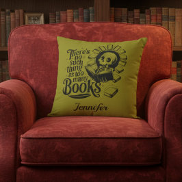 Personalisierter Keine Solche Sache Zu Viele Büche Kissen