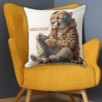 Personalisierter KeuchkissenGamer Gepard für Kinde