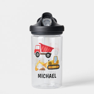 Personalisierter Kinderbaubagger Trinkflasche