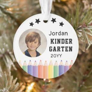 Personalisierter Kindergarten-Kinderfoto-Name Ornament