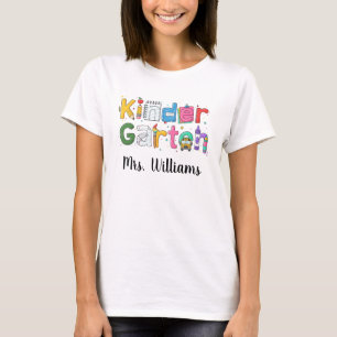 Personalisierter Kindergarten-Lehrer zurück zur Sc T-Shirt