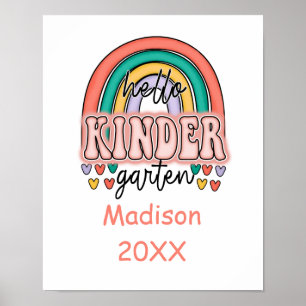 Personalisierter Kindergarten-Rückkehr-in-die-Schu Poster