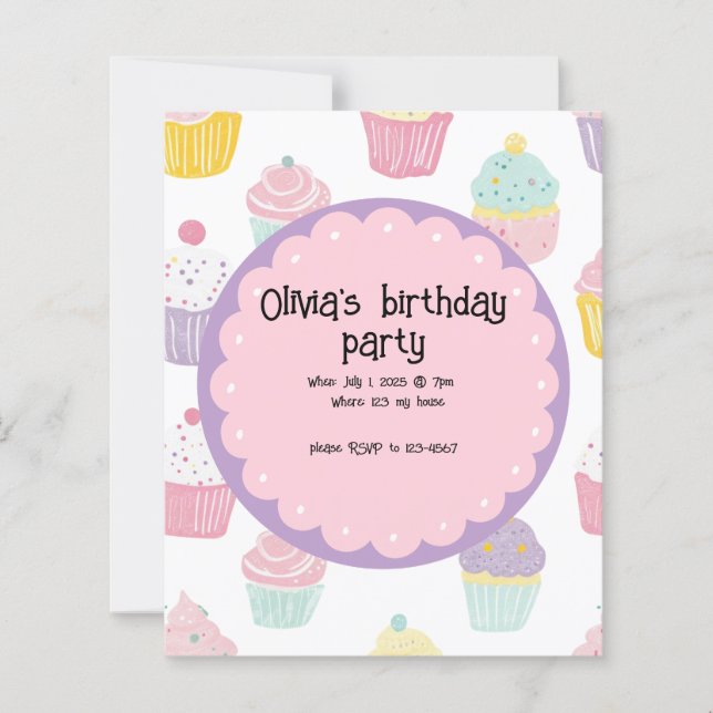 personalisierter Kindergeburtstag (Vorderseite)