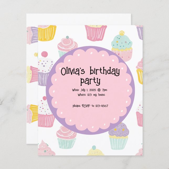 personalisierter Kindergeburtstag (Vorne/Hinten)