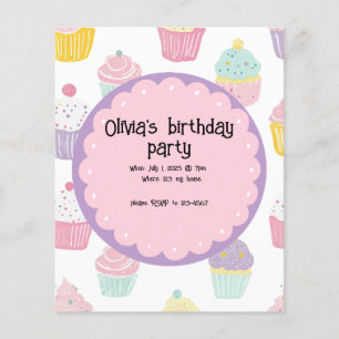 personalisierter Kindergeburtstag Flyer
