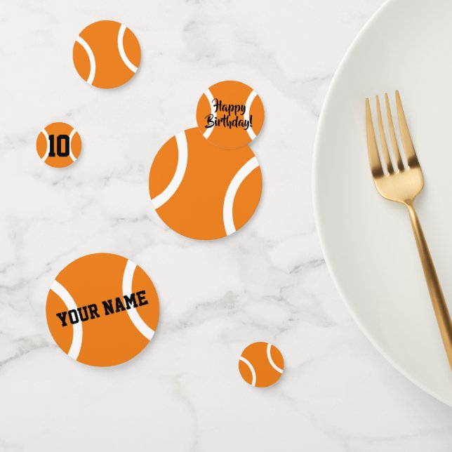 Personalisierter Kindertennisball Geburtstagskaffe Konfetti (Gruppe)
