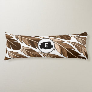 Personalisierter Kissen - Boho Monogramm braun