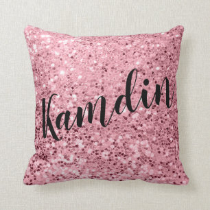 Personalisierter Kissen-Rosen-GoldGlitzer Kissen