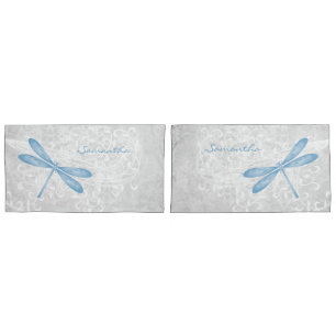 Personalisierter Kissenfall mit blauem Dragonfly Kissenbezug