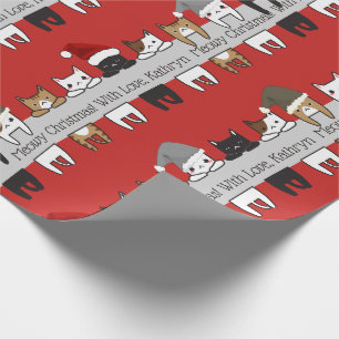 Personalisierter Kitty-Katzen-Feiertag Geschenkpapier