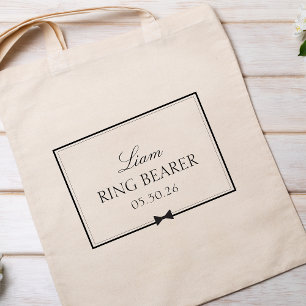 Personalisierter Klassischer Einfach-Ringträger Tragetasche