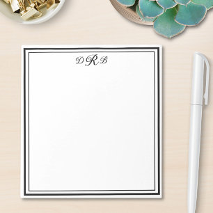 Personalisierter Klassischer Eleganter Monogramm-I Notizblock
