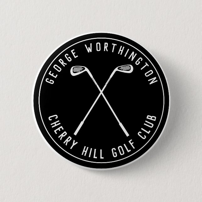 Personalisierter klassischer Golf Club Button (Vorderseite)