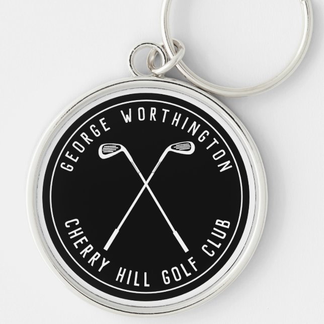 Personalisierter klassischer Golf Club Schlüsselanhänger (Vorne)