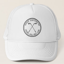 Personalisierter klassischer Golfclub in Schwarz Truckerkappe