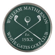 Personalisierter klassischer Golfclub-Name Smaragd