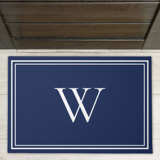 Personalisierter klassischer Monogramm-Initial-Nam Fußmatte