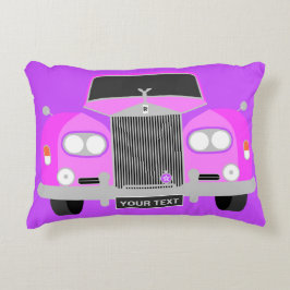 Personalisierter klassischer Pink-Limousine-Wagen Zierkissen