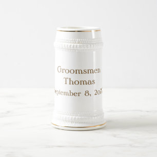 Personalisierter klassischer Trauzeuge Bierkrug Bierglas
