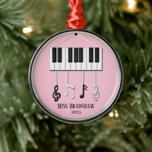 Personalisierter Klavierlehrer Ornament Aus Metall