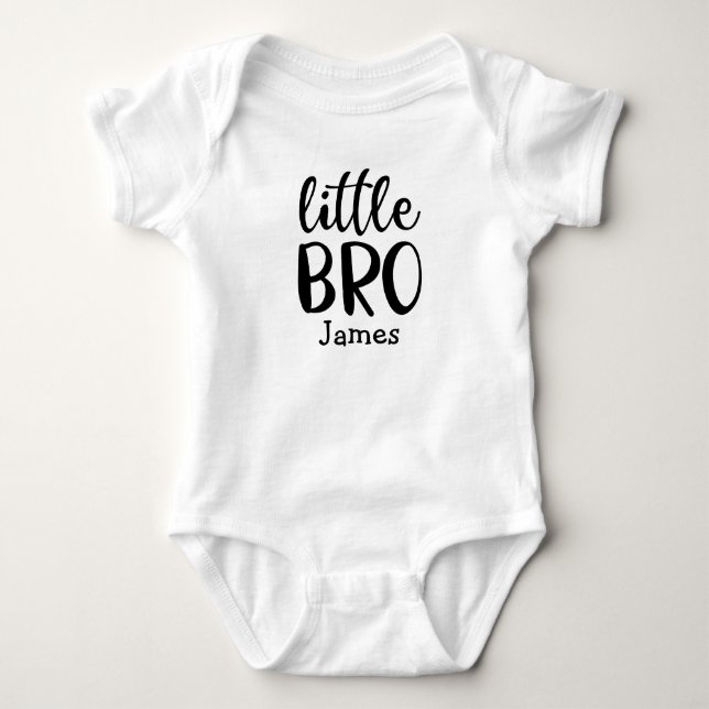 Personalisierter kleiner Bro Baby-Bodysuit-Name Baby Strampler (Vorderseite)