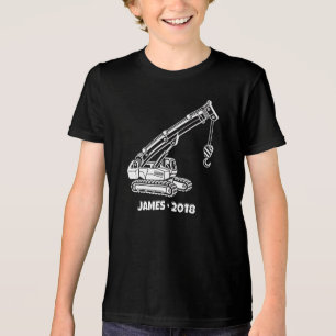 Personalisierter Kleiner Kran Tri-Blend Shirt