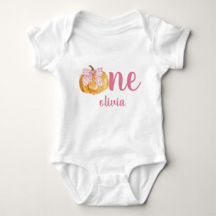 Personalisierter kleiner Kürbis zum ersten Geburts Baby Strampler