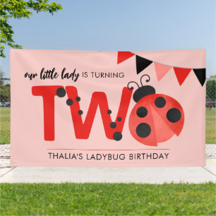 Personalisierter Kleiner Ladybug Marienkäfer Groß  Banner