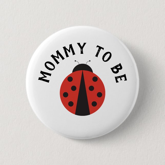 Personalisierter Knopf für die Babydusche von Lady Button (Vorderseite)
