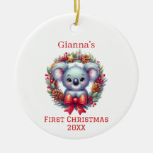 Personalisierter Koala-Bär Erstes Weihnachten