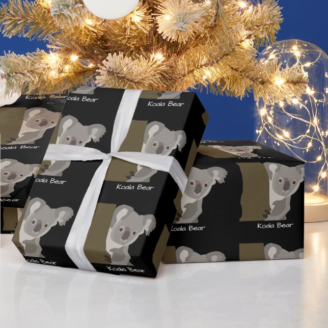 Personalisierter Koala-Bär Geschenkpapier (Feiertage)