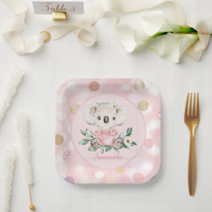 Personalisierter Koala Pappteller