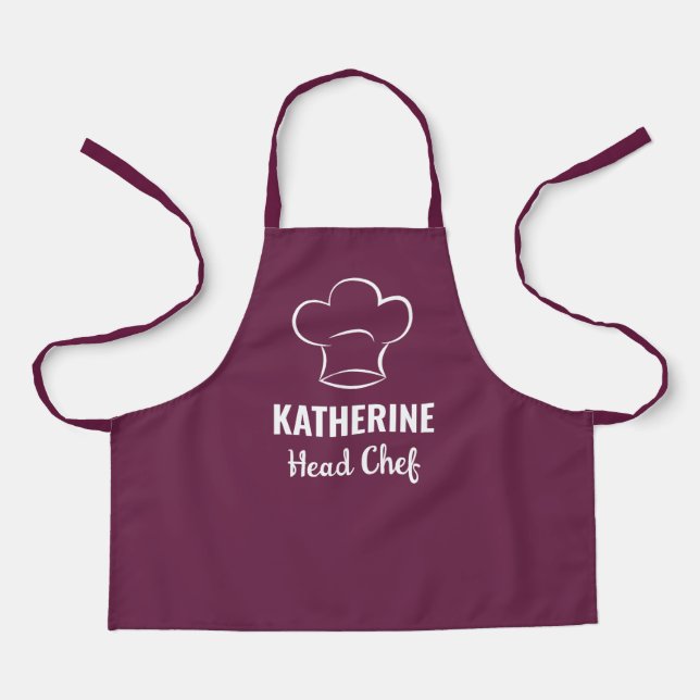 Personalisierter Koch Name Backen Cooking Custom Schürze (Vorderseite)