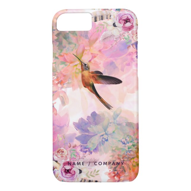 Personalisierter KolibriWatercolor iPhone Fall Case-Mate iPhone Hülle (Rückseite)